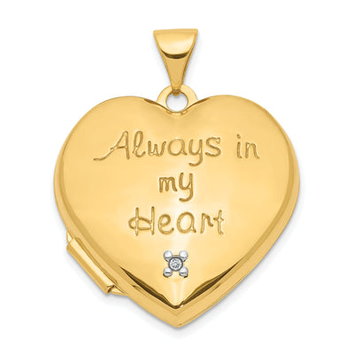 14k Yellow Gold Heart Locket at $ 304.01 only from Jewelryshopping.com