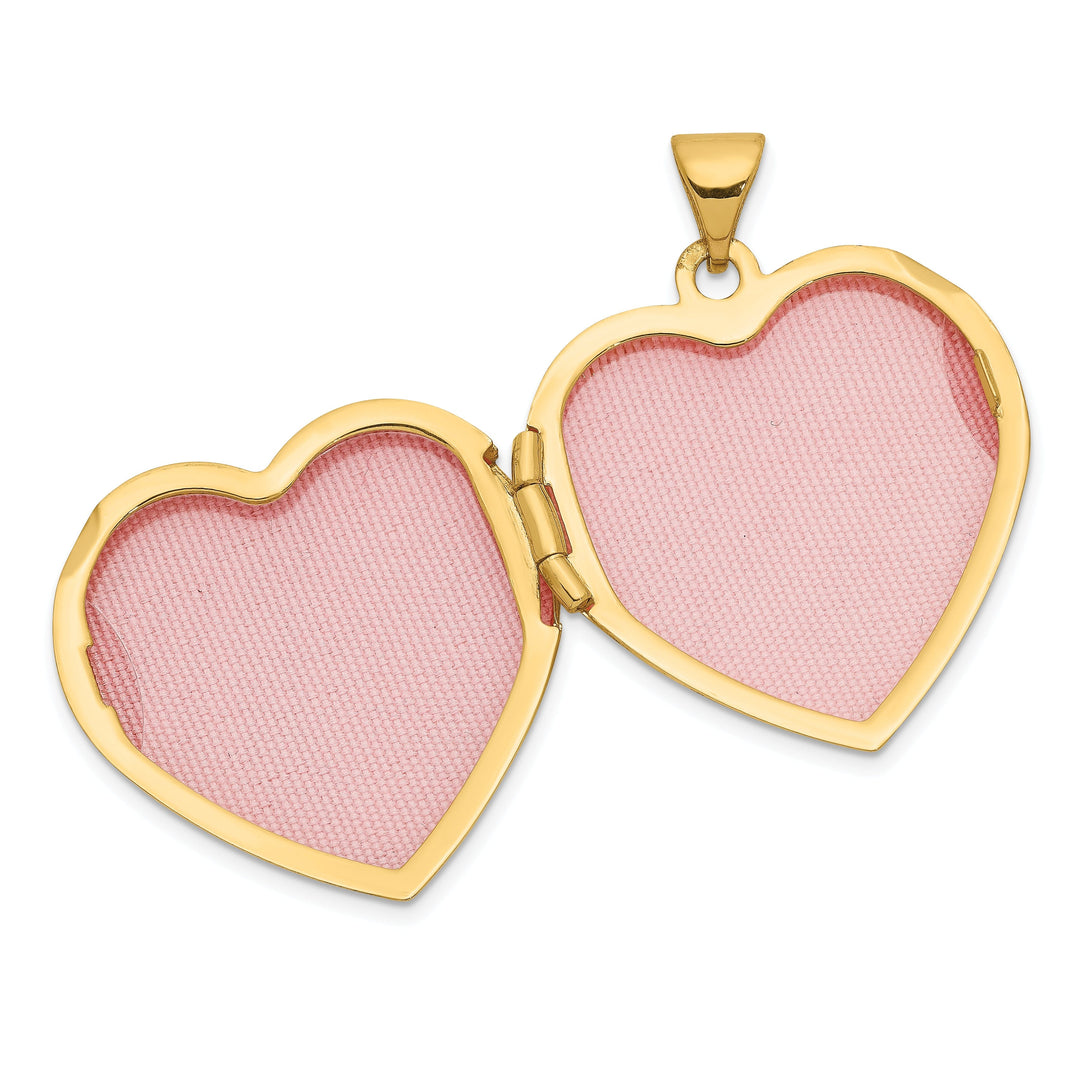 14k Yellow Gold Heart Locket