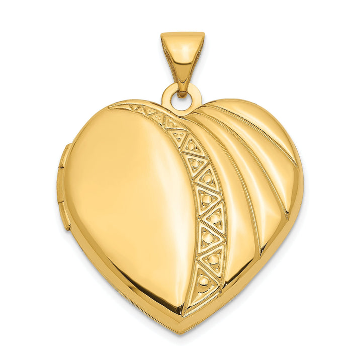 14k Yellow Gold Heart Locket