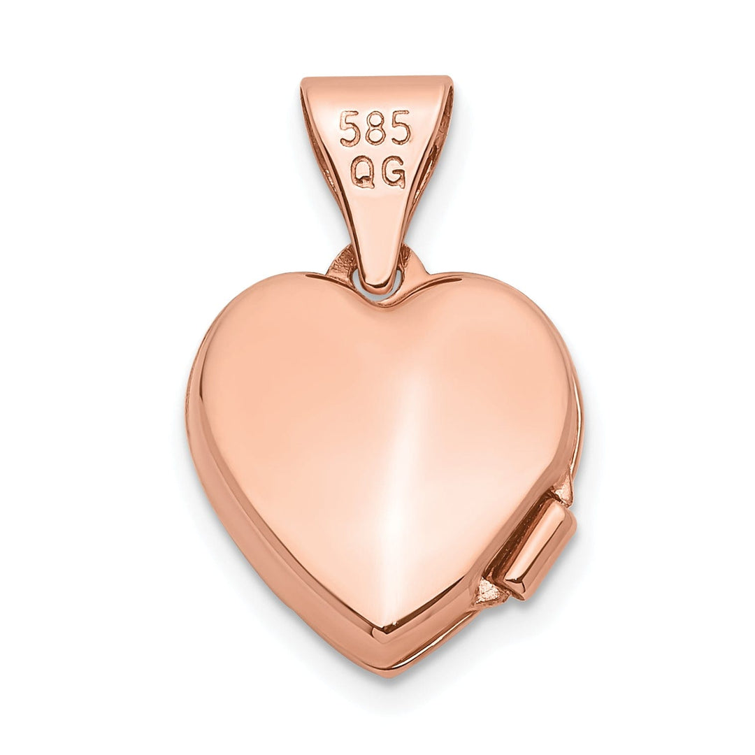 Rose Gold Plain Heart Locket