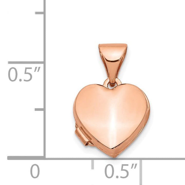 Rose Gold Plain Heart Locket