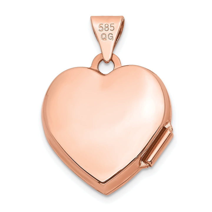 Rose Gold Domed Heart Locket