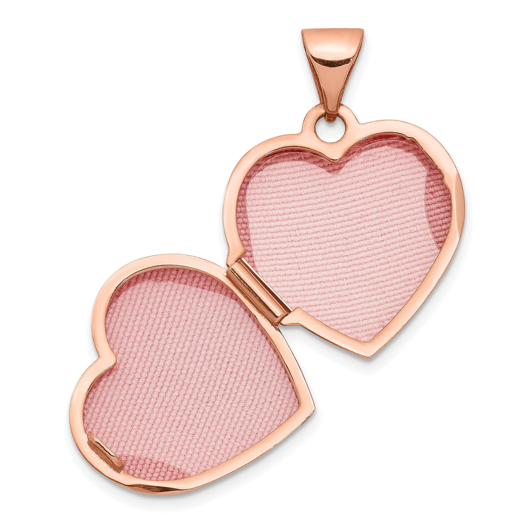 Rose Gold Domed Heart Locket