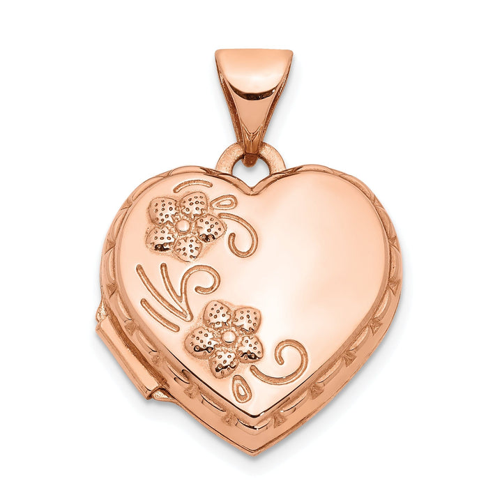 Rose Gold Domed Heart Locket