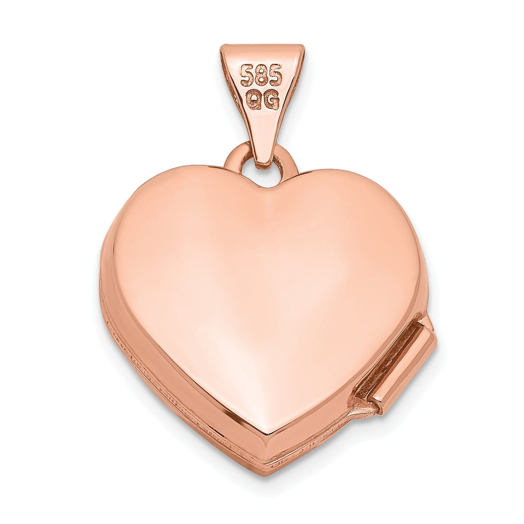 Rose Gold Plain Heart Locket