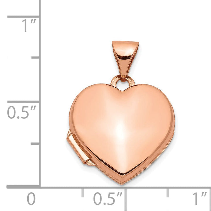 Rose Gold Plain Heart Locket