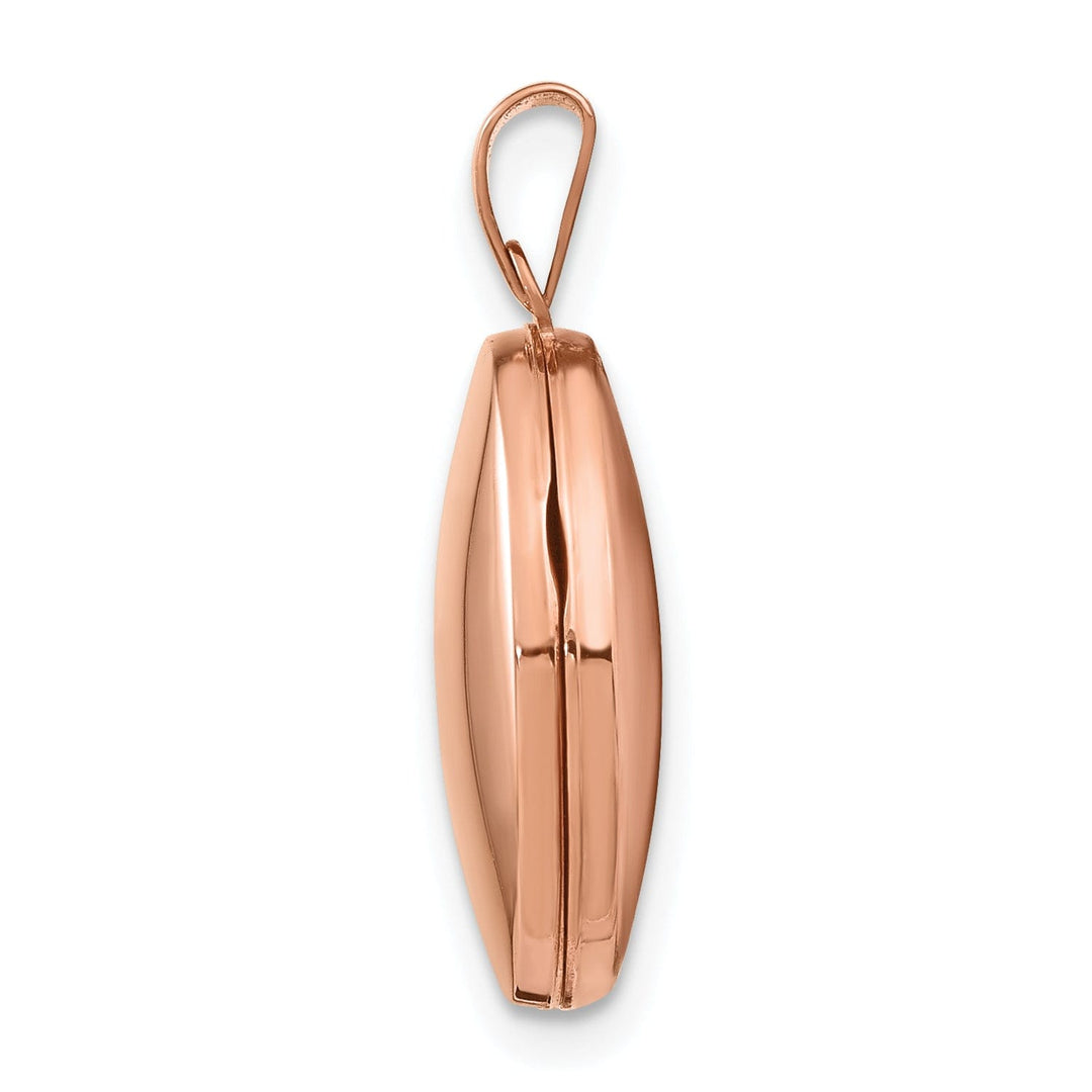 Rose Gold Polished Plain Oval Locket