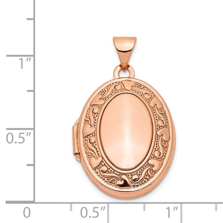 Rose Gold Oval Locket