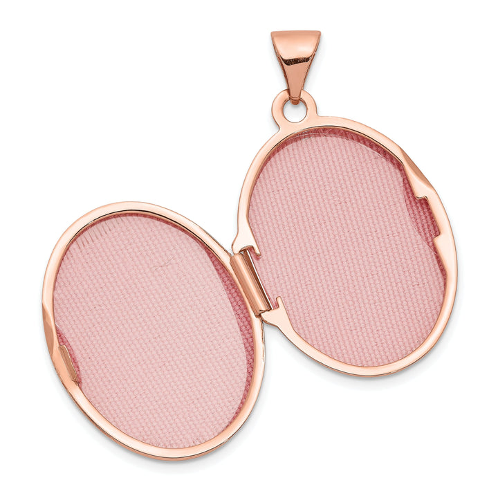 Rose Gold Polished Oval Locket