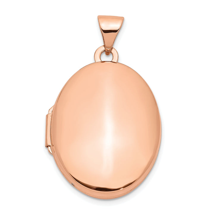 Rose Gold Polished Oval Locket