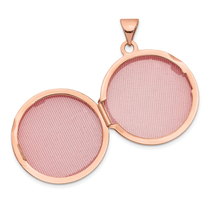 Rose Gold Round Plain Flat Locket