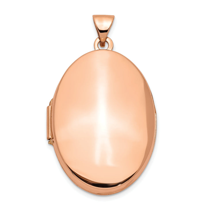 Rose Gold Polished Domed Oval Locket