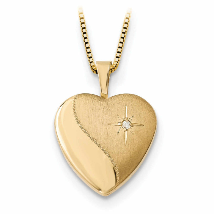 14k Gold Heart Locket Gold Plated Pendant