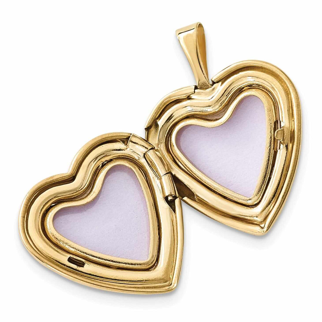 14k Gold Heart Locket Gold Plated Pendant