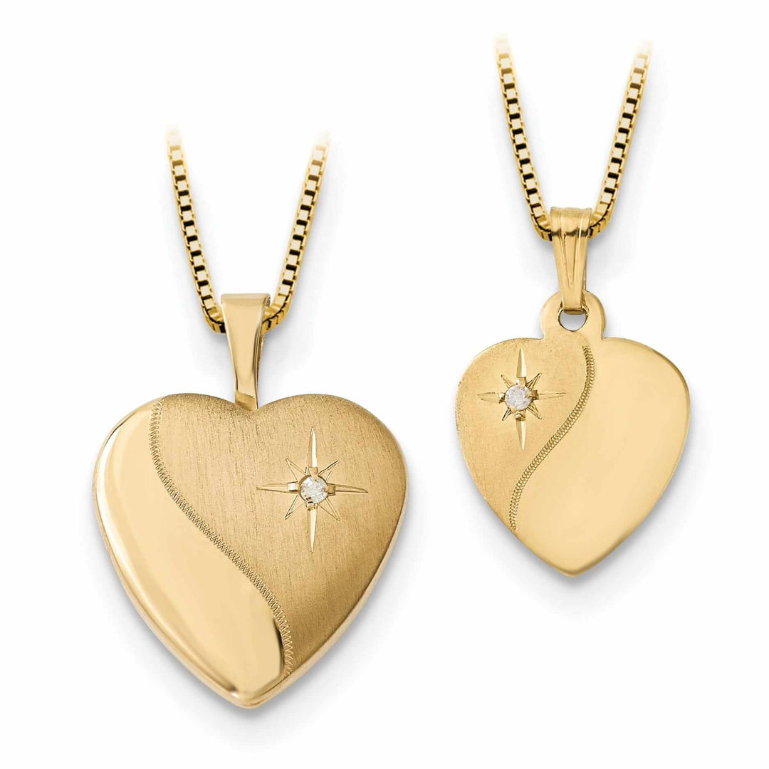 14k Gold Heart Locket Gold Plated Pendant