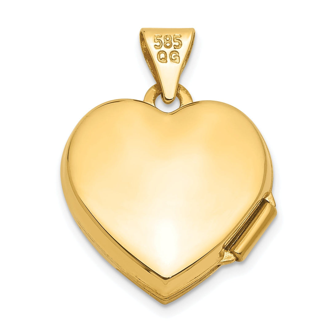 14k Yellow Gold Heart Locket