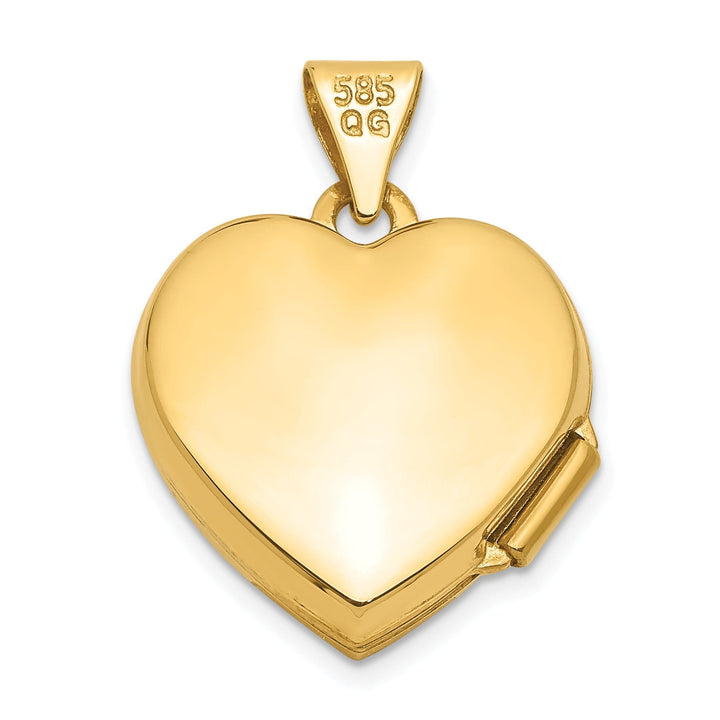 14k Yellow Gold Heart Locket