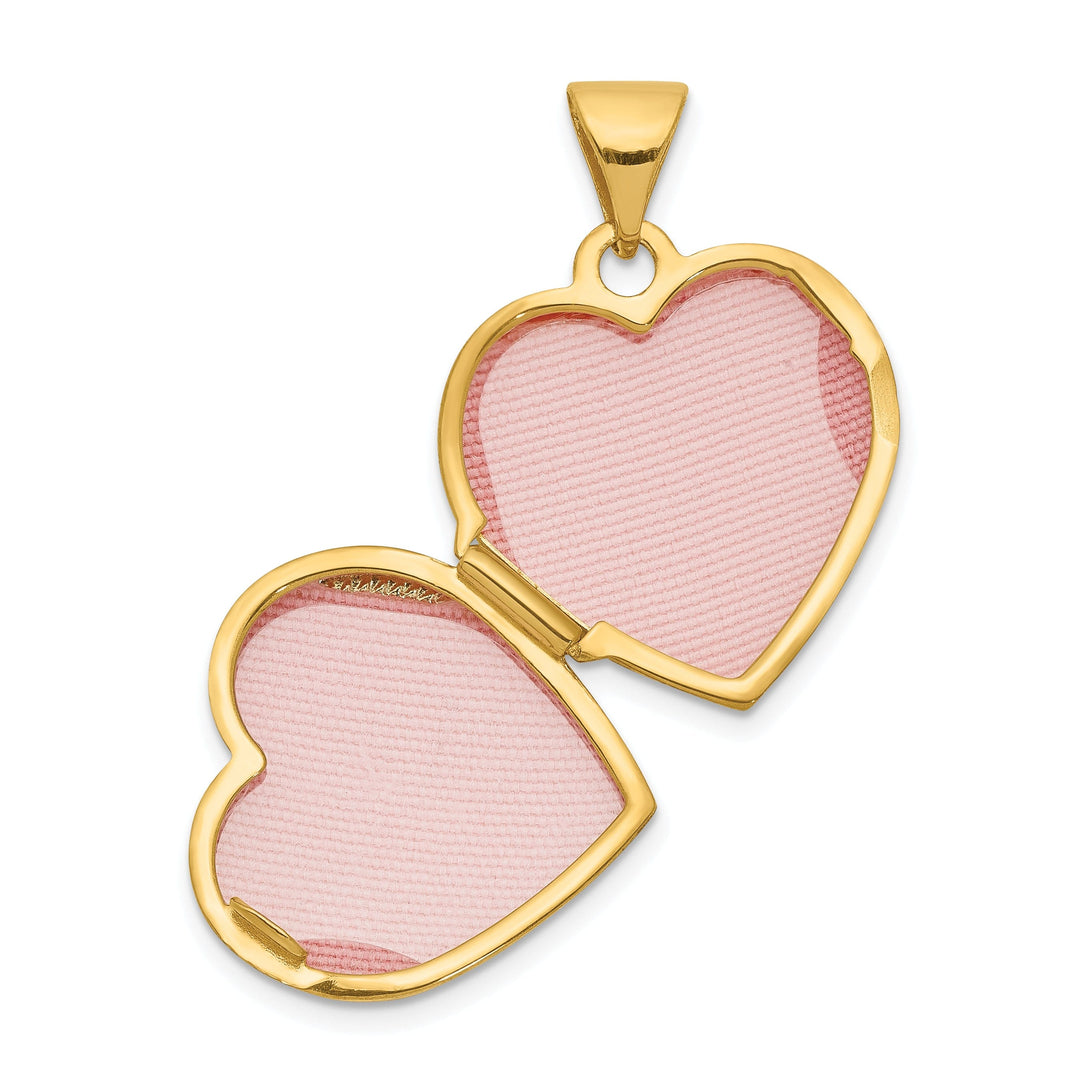 14k Yellow Gold Heart Locket