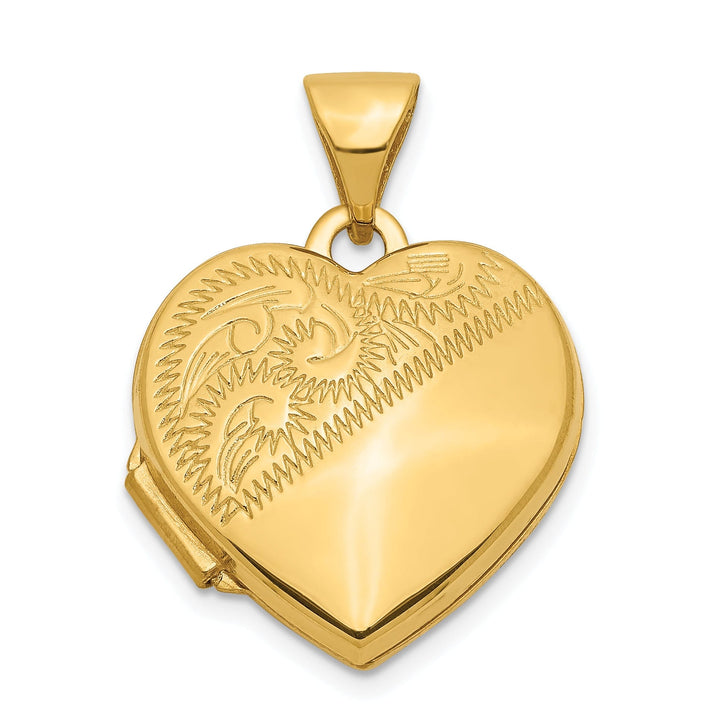 14k Yellow Gold Heart Locket