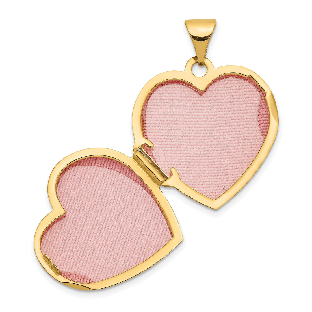 14k Yellow Gold Plain Heart Locket