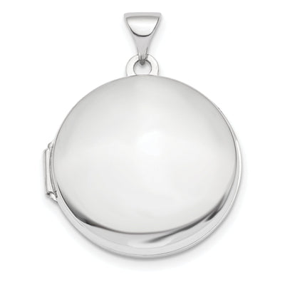 14k White Gold 3-D Domed 20 MM Round Locket at $ 246.47 only from Jewelryshopping.com