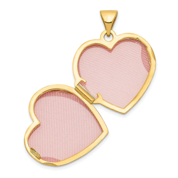 14k Yellow Gold Double Heart Locket