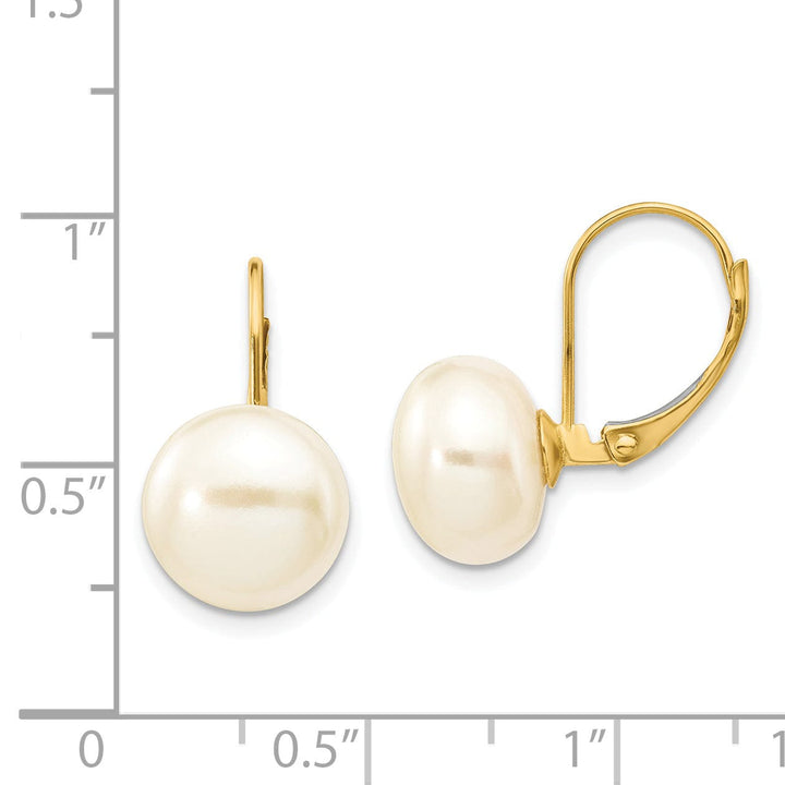 14k Yellow Gold Freshwater Pearl Earring