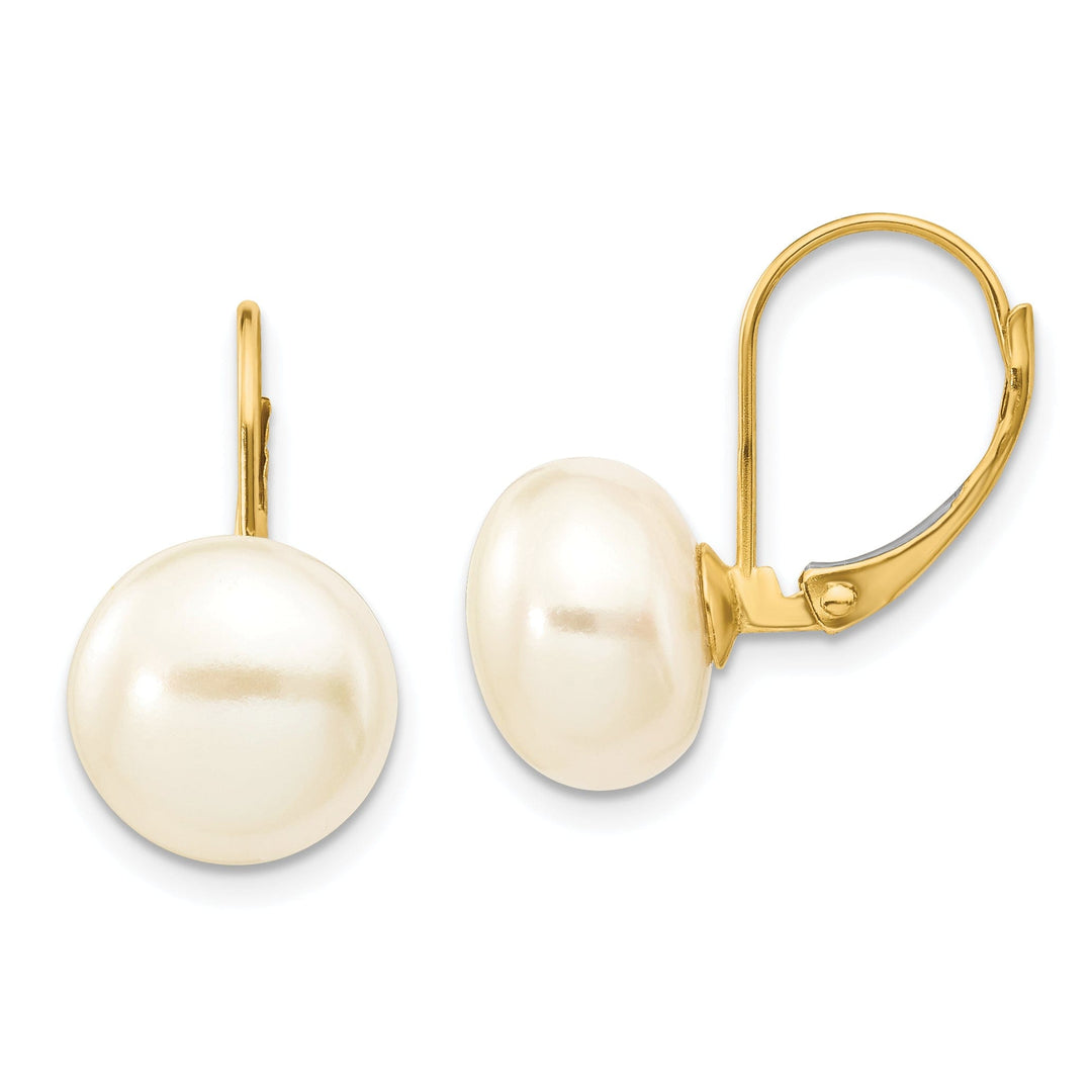 14k Yellow Gold Freshwater Pearl Earring