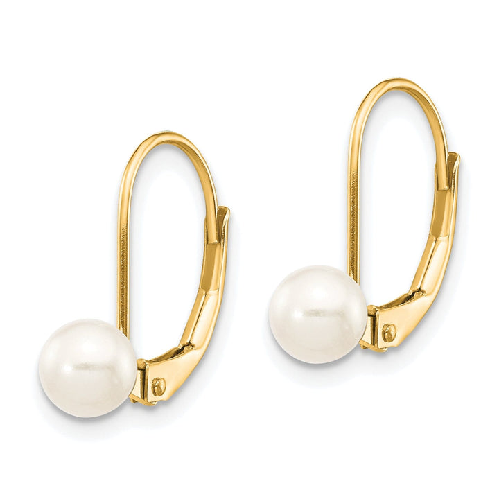 14k Yellow Gold Freshwater Cultured Pearl Earrings