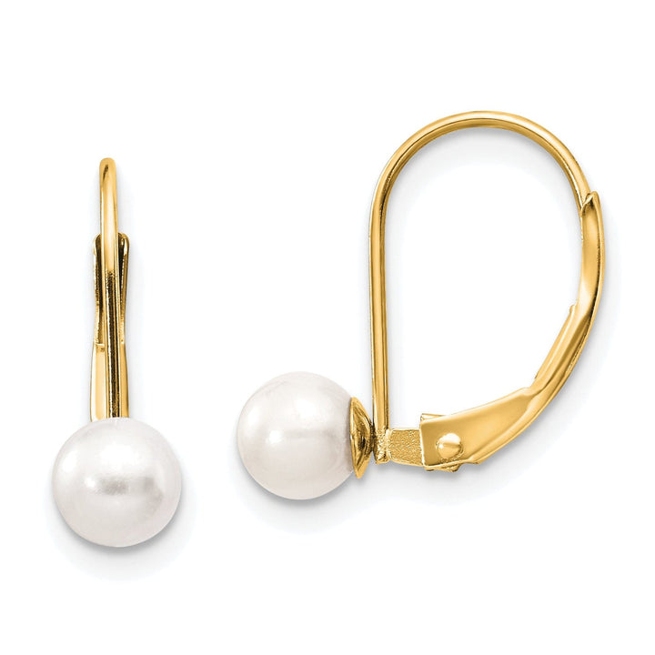 14k Yellow Gold Freshwater Cultured Pearl Earrings