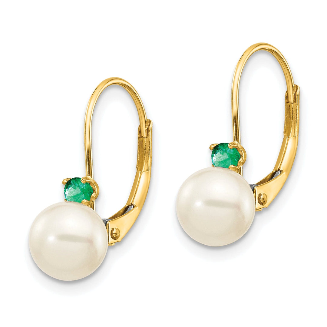 14k Yellow Gold Freshwater Pearl Earring