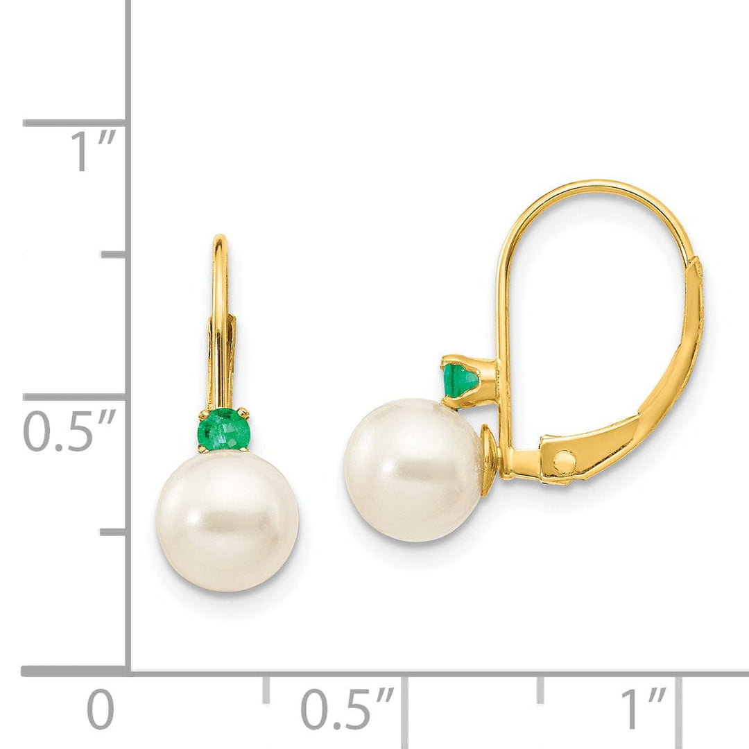 14k Yellow Gold Freshwater Pearl Earring