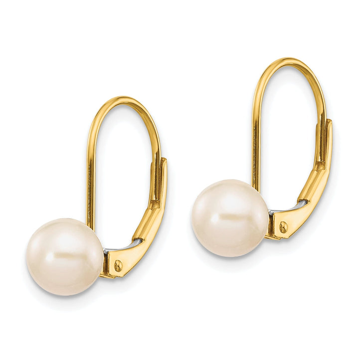 14k Yellow Gold Freshwater Cultured Pearl Earrings