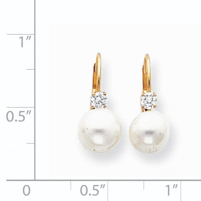 14k Yellow Gold Freshwater Pearl Earring