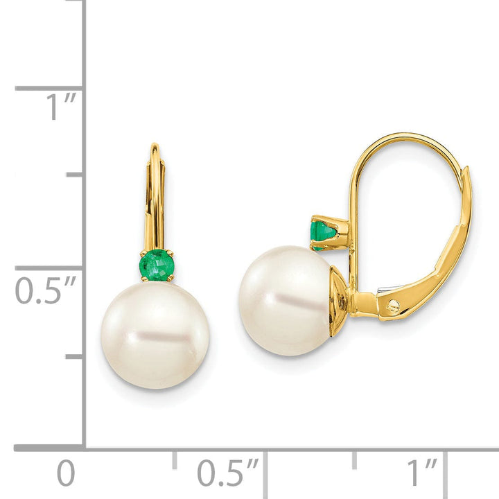 14k Yellow Gold Freshwater Pearl Earring