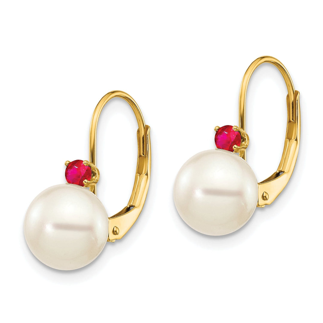 14k Yellow Gold Freshwater Pearl Earring