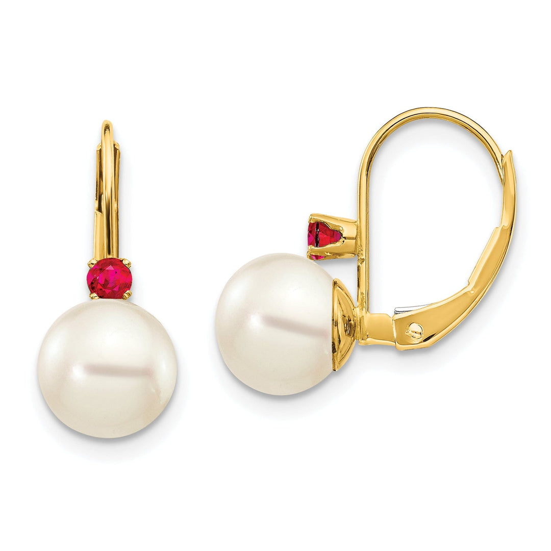 14k Yellow Gold Freshwater Pearl Earring