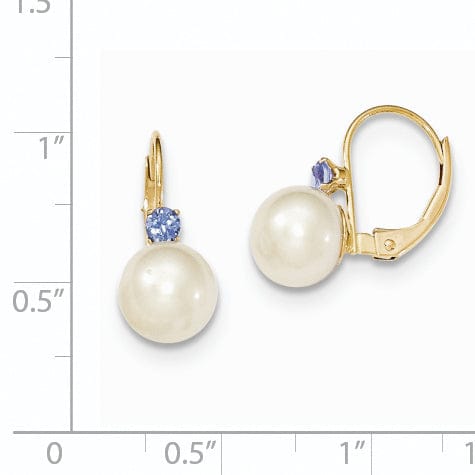 14k Yellow Gold Freshwater Pearl Earring