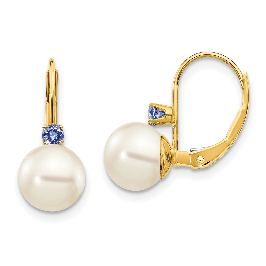 14k Yellow Gold Freshwater Pearl Earring