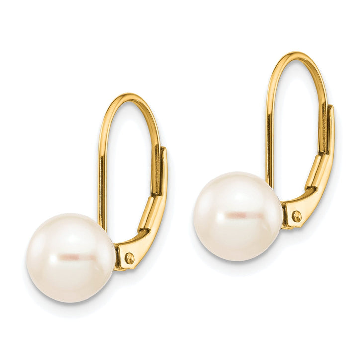 14k Yellow Gold Freshwater Cultured Pearl Earrings