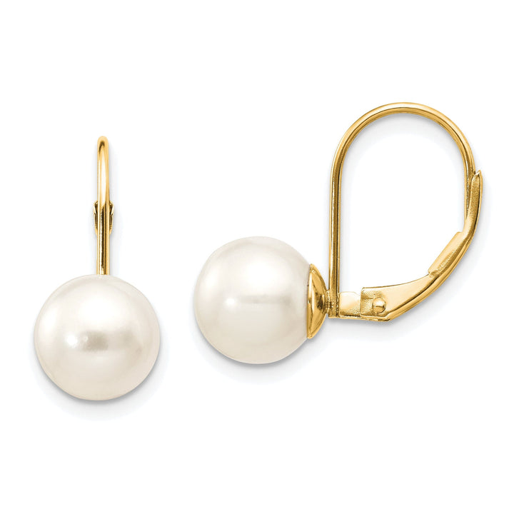 14k Yellow Gold Freshwater Cultured Pearl Earrings