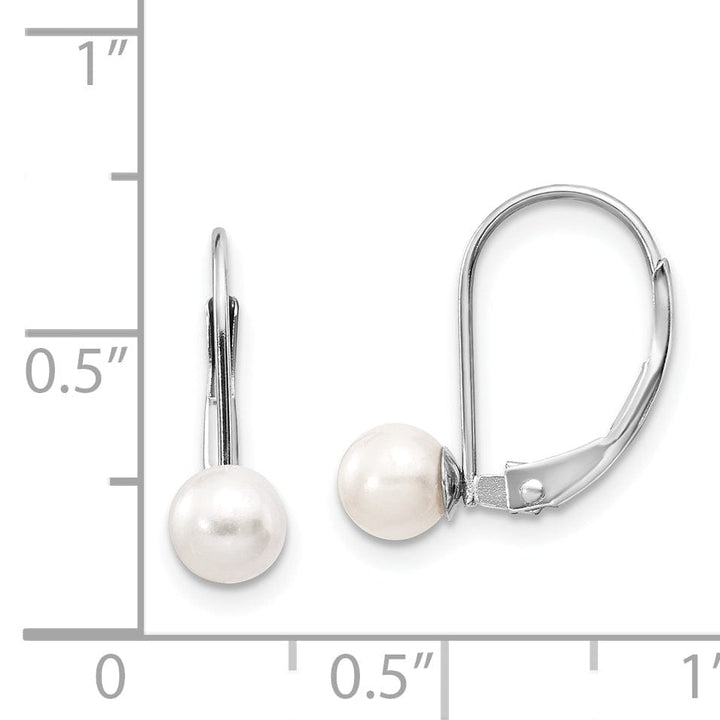 14k White Gold Freshwater Cultured Pearl Earrings