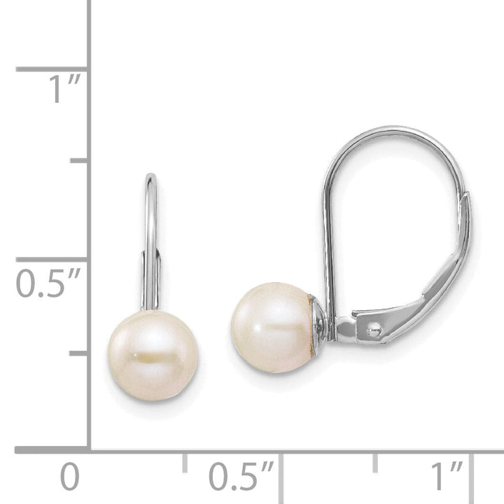 14k White Gold Freshwater Cultured Pearl Earrings