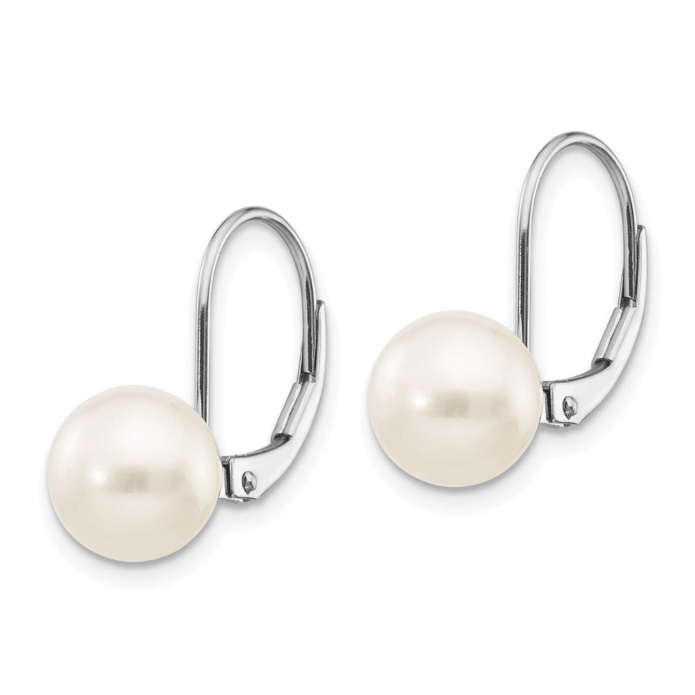 14k White Gold Freshwater Cultured Pearl Earrings