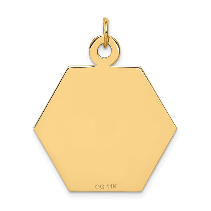 14k Yellow Gold Medical Alert ID Charm Pendant