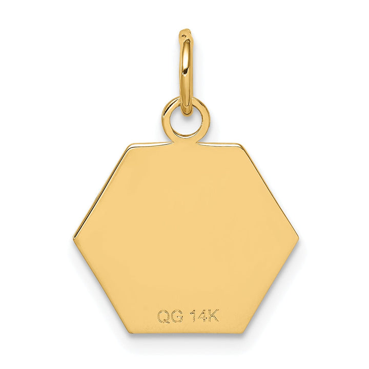 14k Yellow Gold Medical Alert ID Charm Pendant