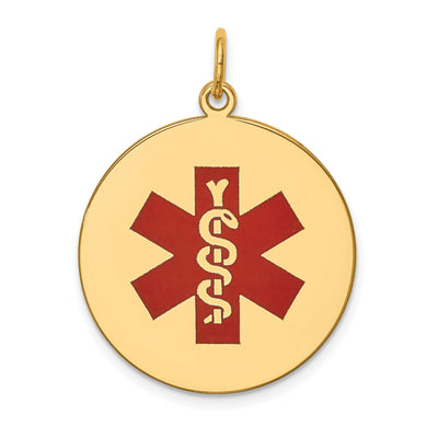 14k Yellow Gold Medical Alert ID Charm Pendant at $ 434.45 only from Jewelryshopping.com