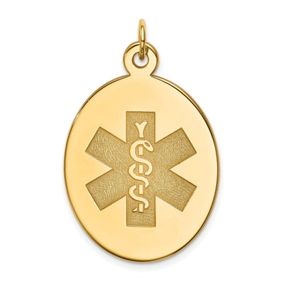 14k Yellow Gold Medical Alert ID Pendant at $ 508.77 only from Jewelryshopping.com