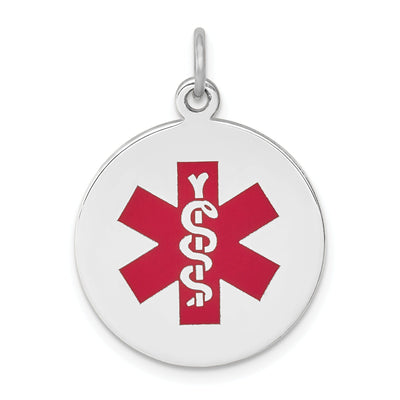14k White Gold Medical Alert ID Charm Pendants at $ 328.47 only from Jewelryshopping.com