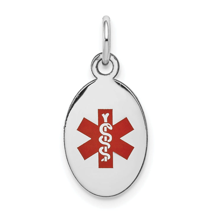 14k White Gold Medical Alert ID Charm Pendants